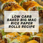 Low Carb Baked Big Mac Rice Paper Rolls Recipe
