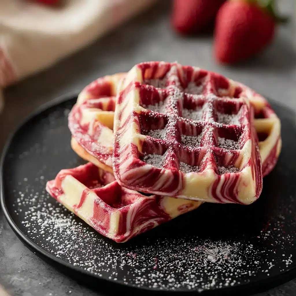 Red Velvet Marble Waffles Recipe