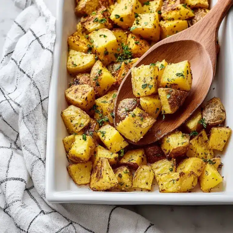 Crispy Garlic Herb Roasted Potatoes Recipe