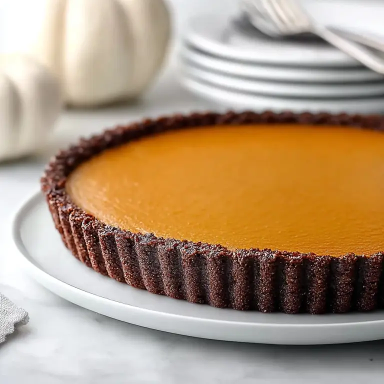 Simple Dark Chocolate Pumpkin Tart Recipe