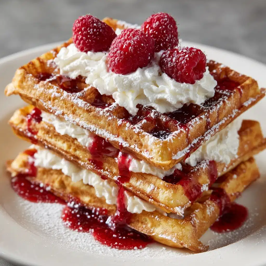 Red Velvet Marble Waffles Recipe - Recipe Image