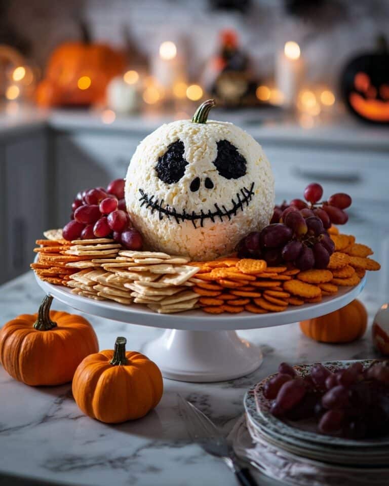 Skellington Cheese Ball Appetizer Recipe