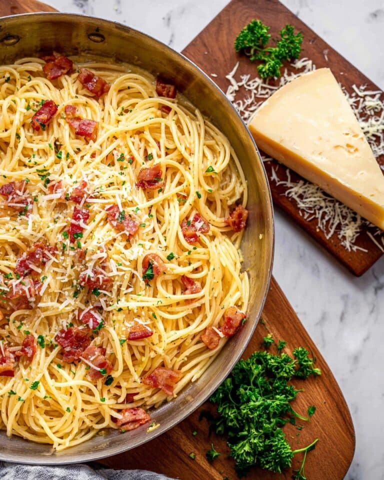 Eggless Spaghetti Carbonara Recipe