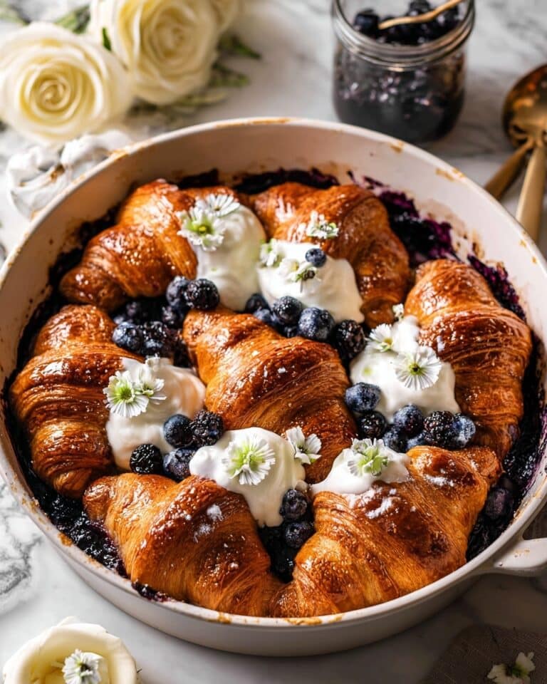 Blueberry Croissant French Toast Bake Recipe