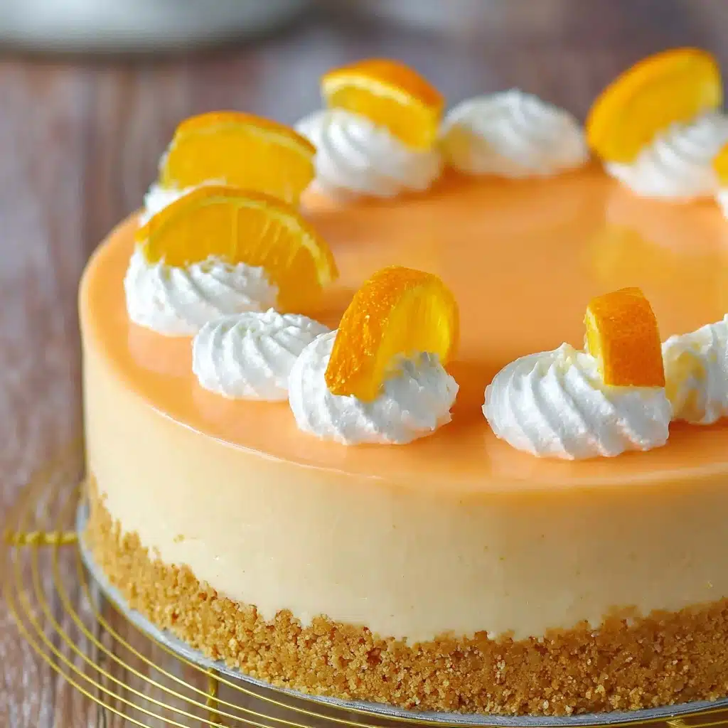 No-Bake Orange Creamsicle Cheesecake Recipe - Recipe Image