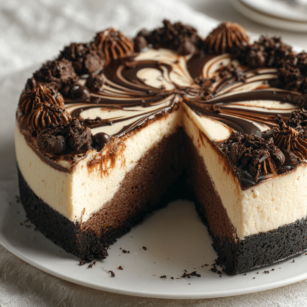Brownie Bottom Cookie Dough Cheesecake Recipe - Recipe Image