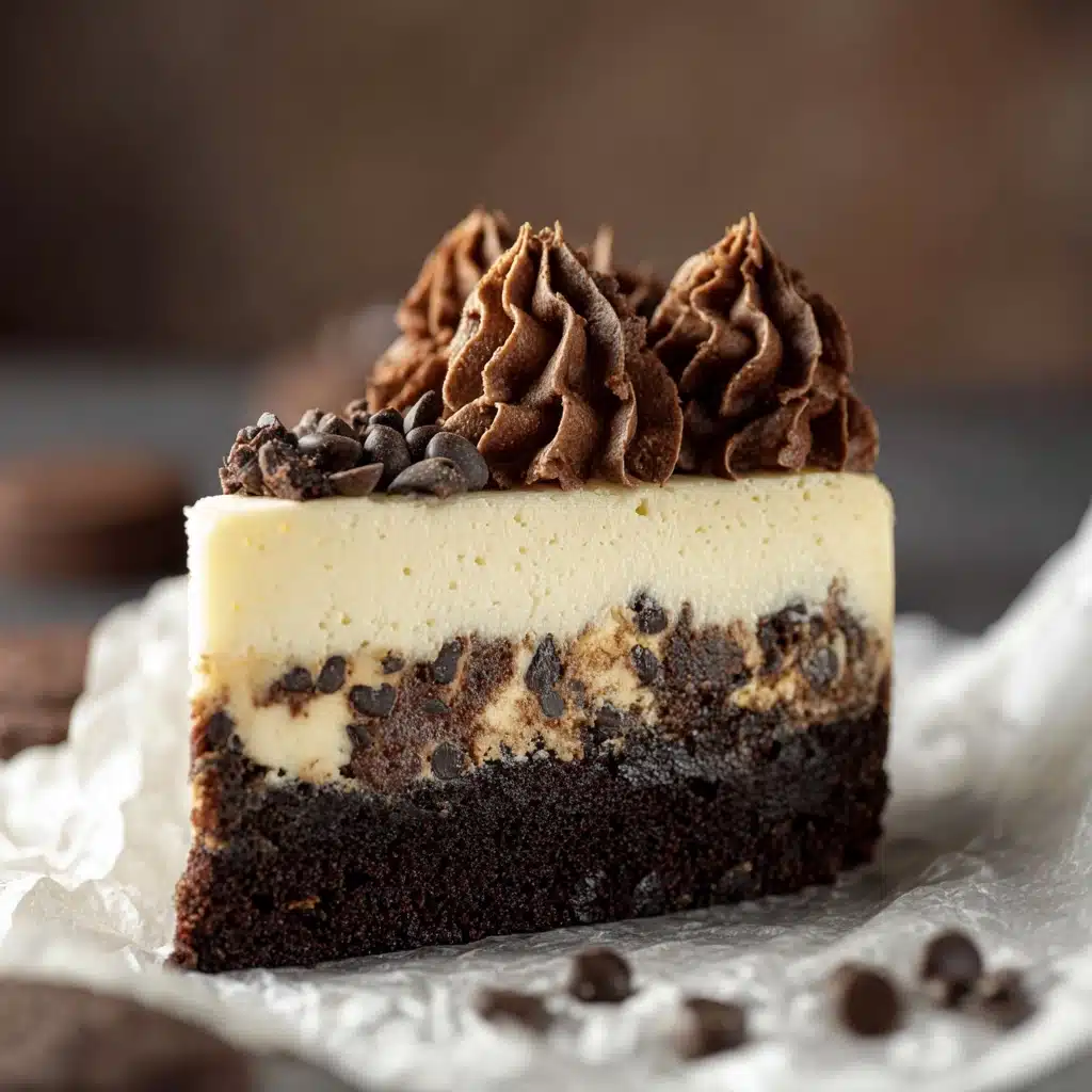 Brownie Bottom Cookie Dough Cheesecake Recipe - Recipe Image