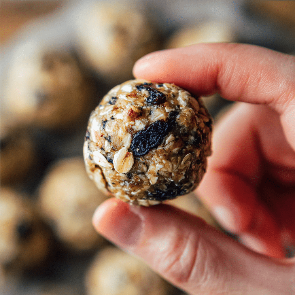 No-Bake Blueberry Muffin Energy Bites Recipe - Recipe Image