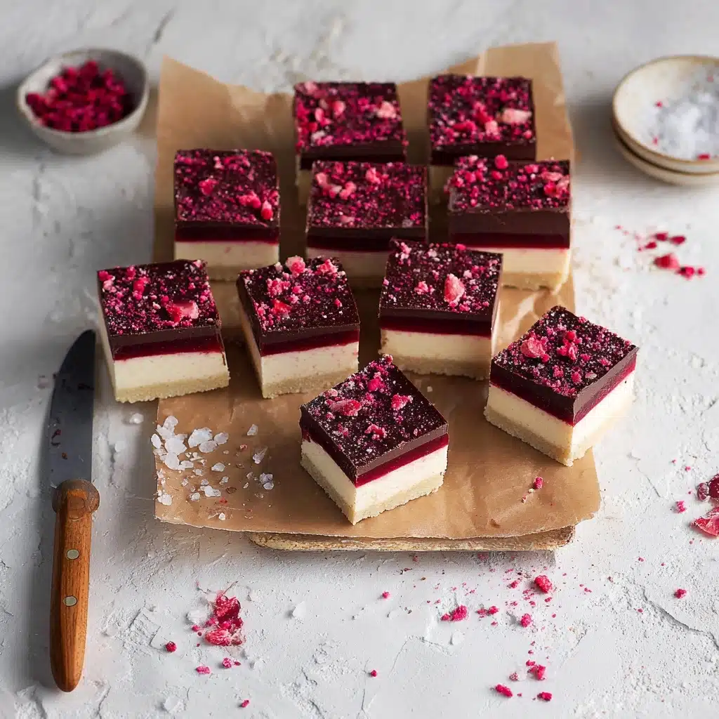 Raspberry Caramel Millionaires Shortbread Recipe - Recipe Image