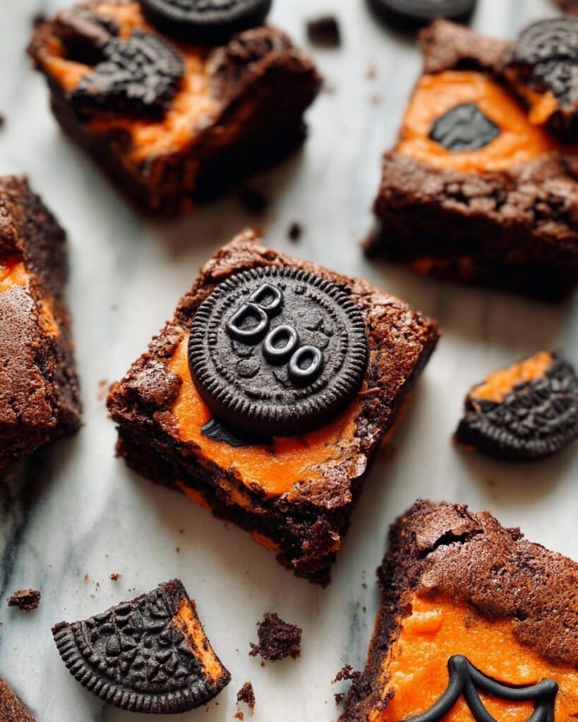 Halloween Oreo Cookie Boo Brownies Recipe