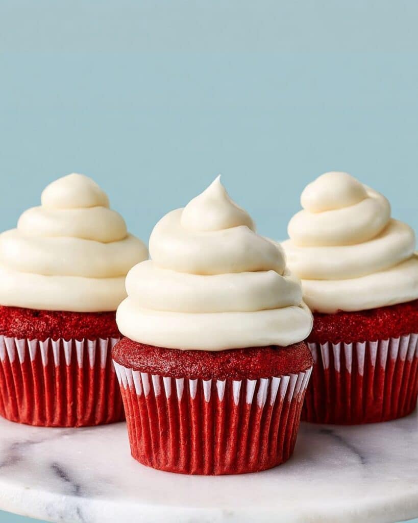 Red Velvet Cupcakes with Cream Cheese and Mascarpone Frosting Recipe