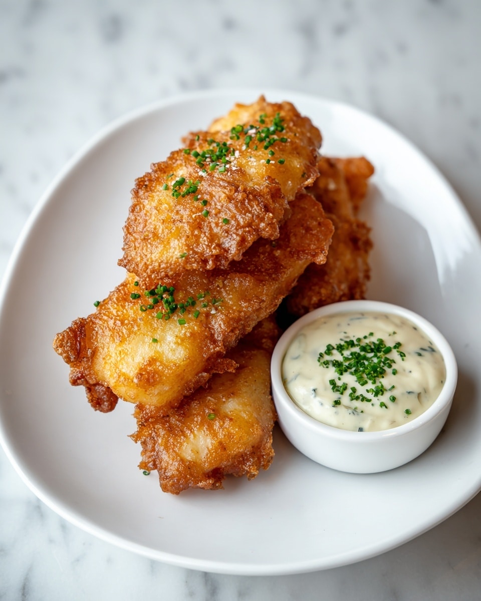 A white plate lined with white paper towels holds a stack of six golden-brown fried chicken pieces. Each piece has a crispy and uneven textured crust with some lighter and darker orange-brown patches. A pair of silver tongs is lifting one piece from the top right. The plate sits on a white marbled surface with a gray textured cloth near it. photo taken with an iphone --ar 4:5 --v 7