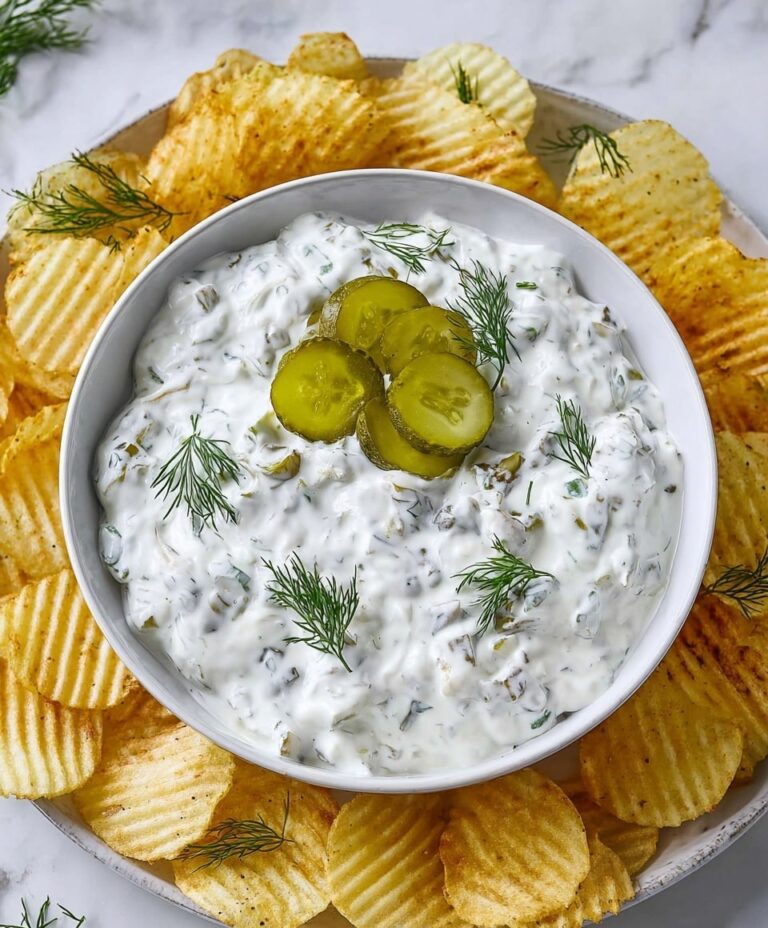 4 Ingredient Dill Pickle Dip Recipe