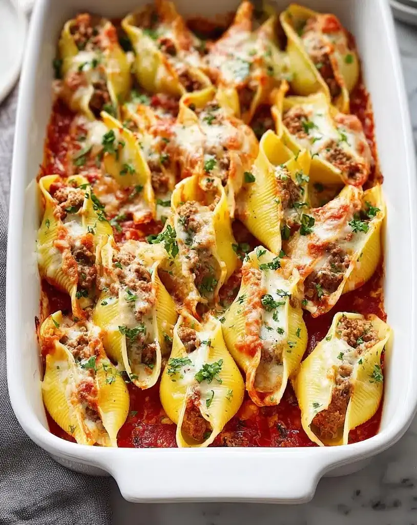 Beefy Stuffed Shells Recipe