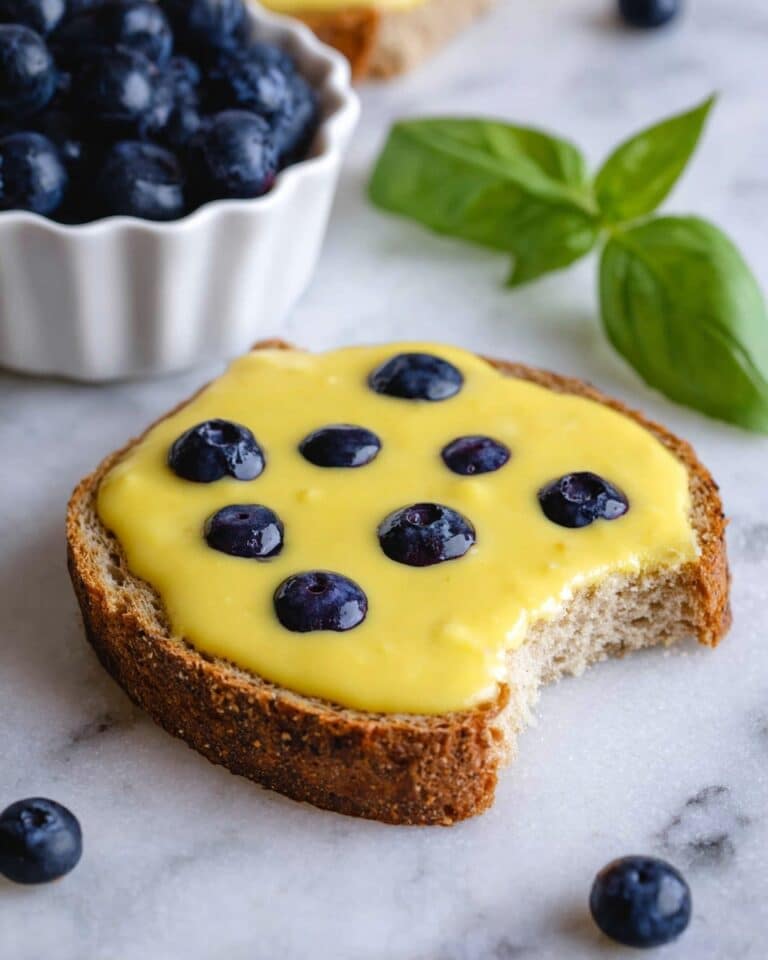 TikTok Yogurt Custard Toast with Blueberries (Air Fryer & Oven Method) Recipe