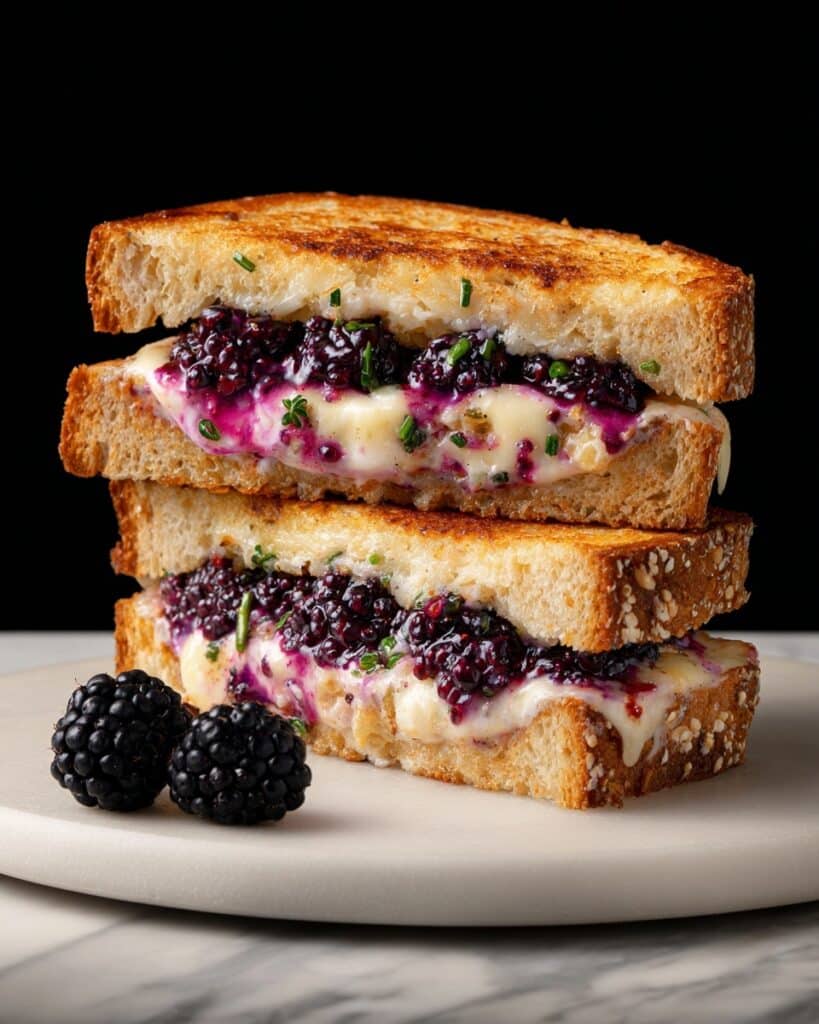5-Ingredient Brie and Blackberry Jam Grilled Cheese Recipe