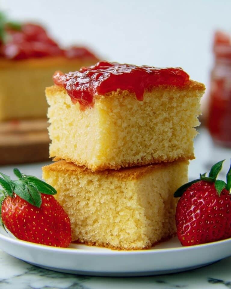 Brown Butter Pound Cake with Strawberry Compote Recipe
