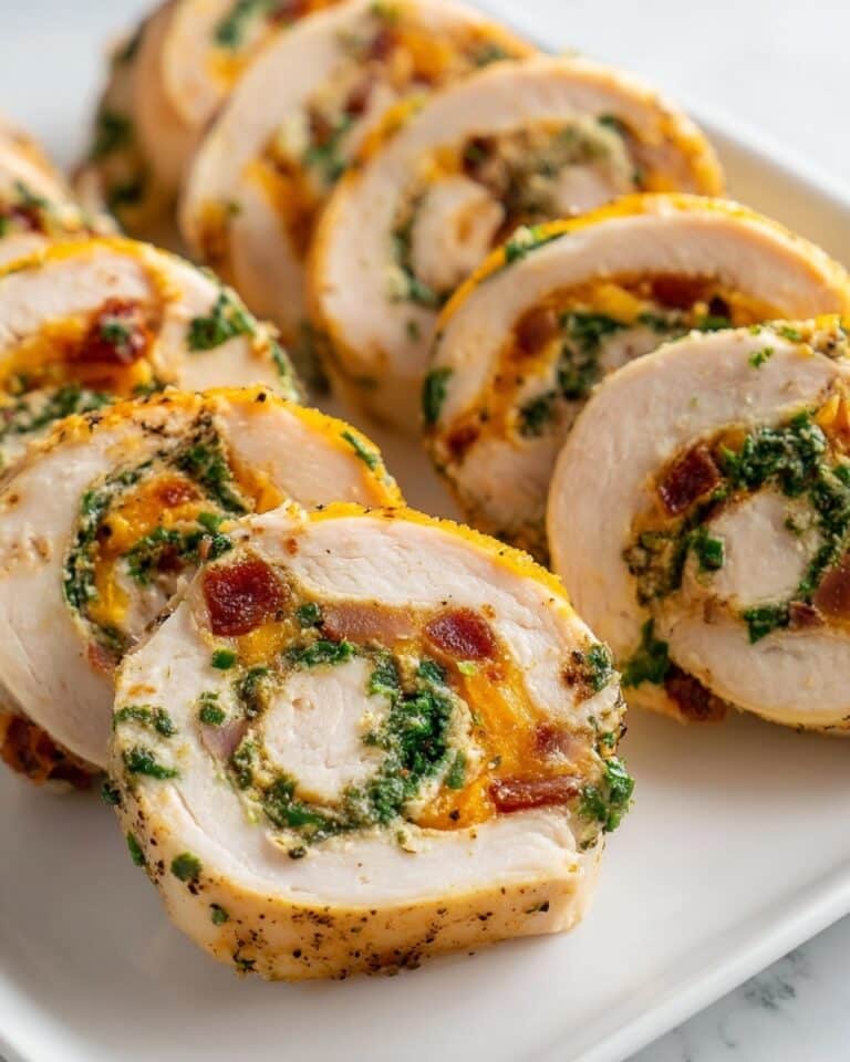 Creamy Chicken Roulade with Broccoli, Cheddar, and Bacon Recipe