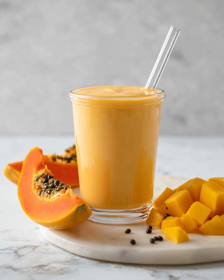 Creamy Mango Papaya Smoothie Recipe