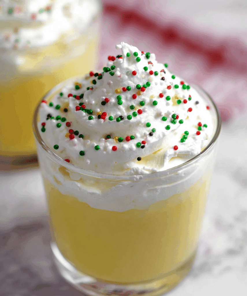 Eggnog Pudding with Whipped Cream Recipe