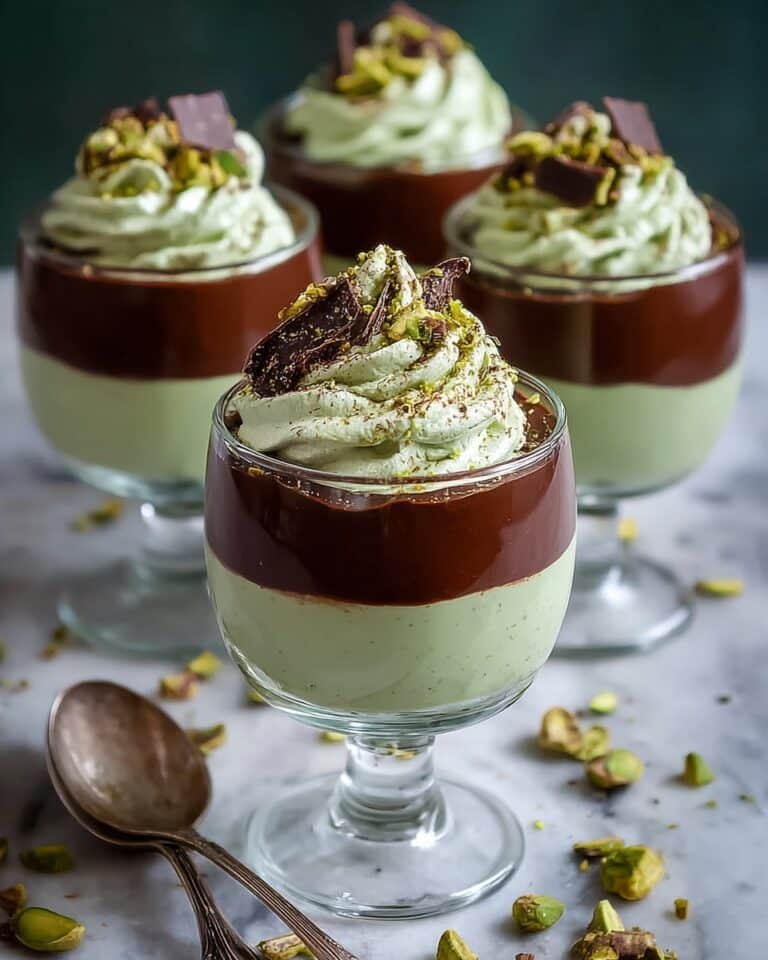 Decadent Pistachio Mousse with Rich Chocolate Ganache Recipe