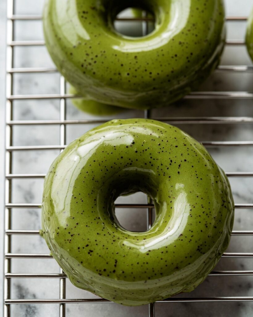Baked Chocolate Mochi Donuts with Matcha Ganache Recipe