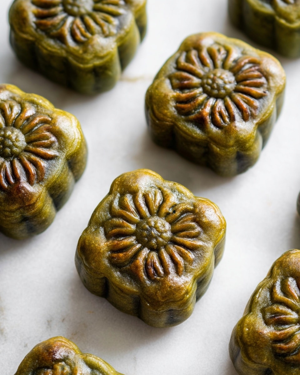 Rich & Decadent Matcha Red Bean Mooncakes Recipe