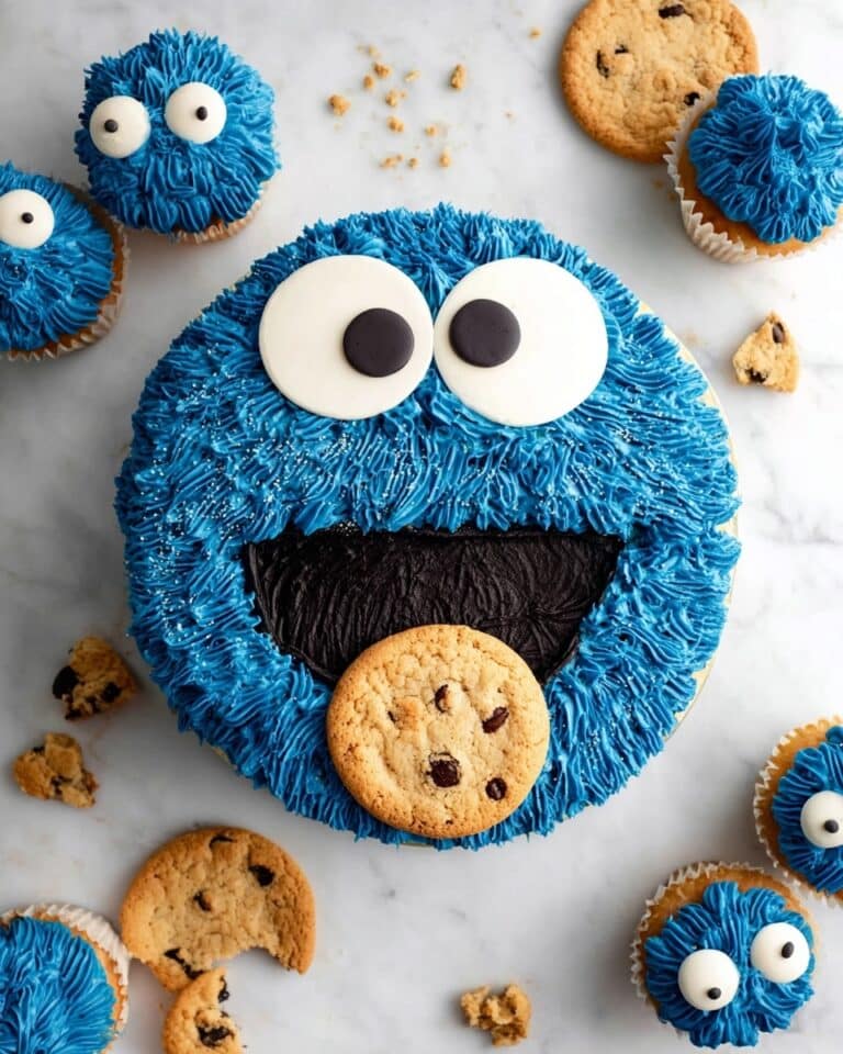 Easy Cookie Monster Cake (Sesame Street Cake) Recipe