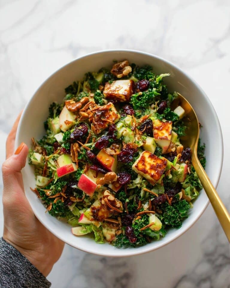 Kale Apple Salad with Crispy Shallots Recipe
