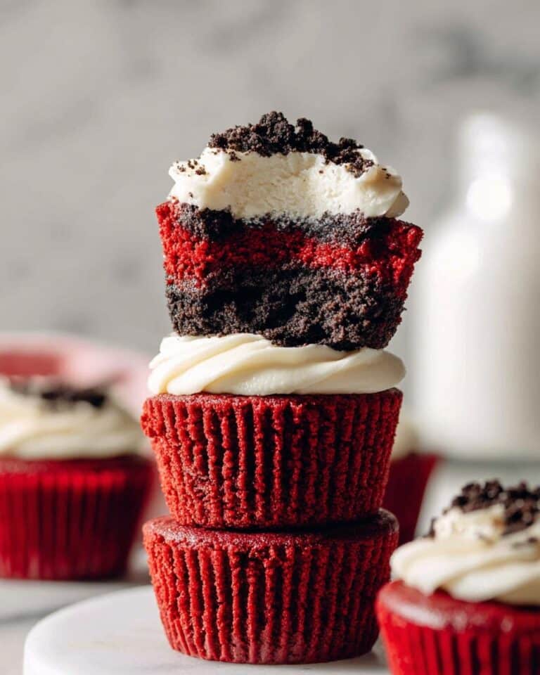 Mini Red Velvet Brownie Cheesecake Cupcakes Recipe