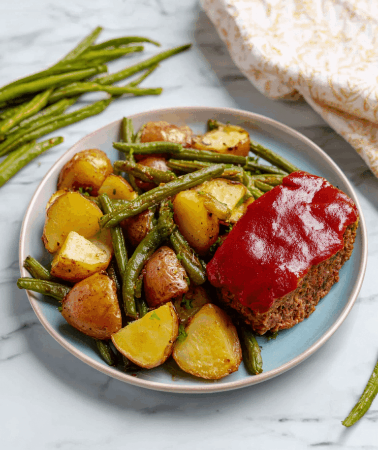 Sheet Pan Meatloaf & Veggies Recipe