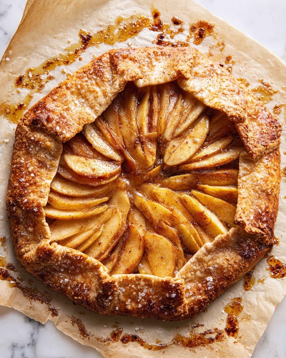 Apple Galette with Cinnamon, Ginger, and Apricot Glaze Recipe