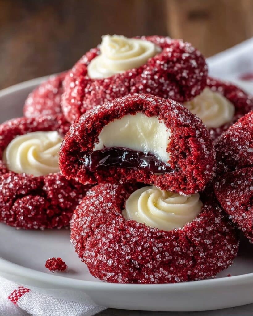 Red Velvet Thumbprint Cookies Recipe
