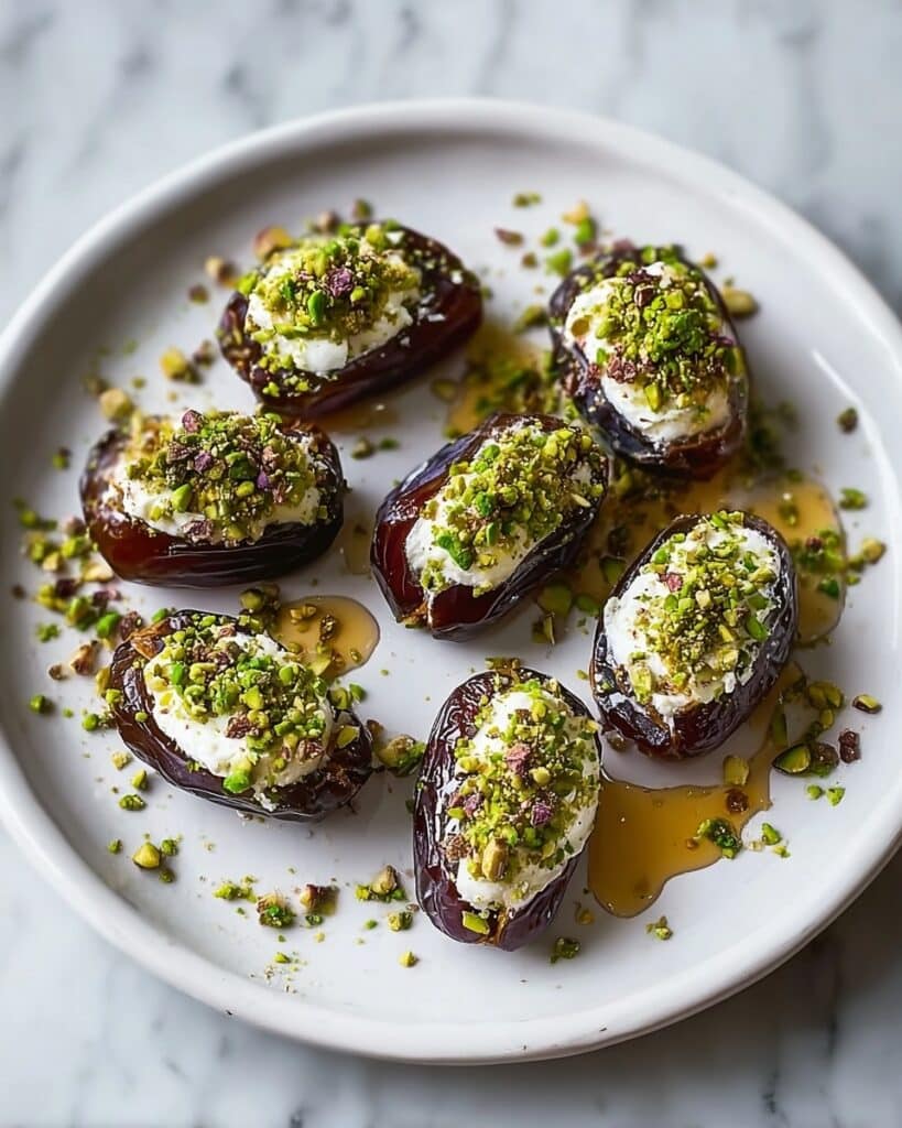 Honey Pistachio Ricotta Stuffed Dates Recipe
