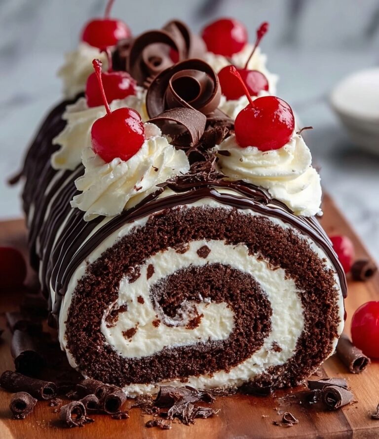 Elegant Black Forest Cake Roll Recipe