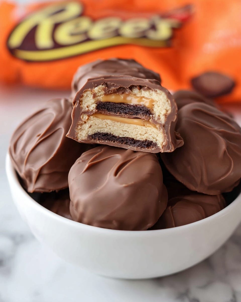 A white bowl filled with smooth, round chocolate truffles, each truffle having a shiny, swirled chocolate coating with gentle ridges and soft peaks on their surface. The truffles are stacked closely together inside the bowl, showing rich, medium brown tones with a glossy finish that reflects light softly. The bowl sits on a clean white marbled surface, enhancing the warm and inviting look of the chocolates. photo taken with an iphone --ar 4:5 --v 7