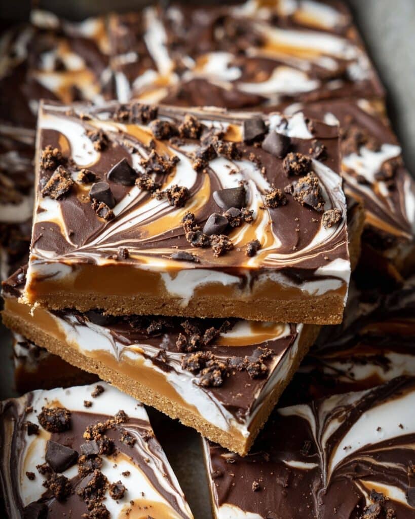 Peanut Butter & Marshmallow Swirl Graham Cracker Bark Recipe