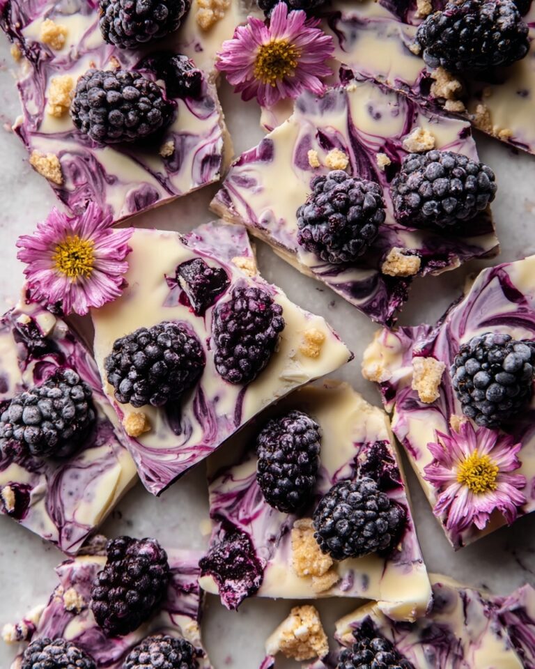 6 Ingredient Frozen Blackberry Yogurt Bark Recipe