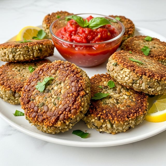 Lentil Patties with Lemon and Herbs Recipe