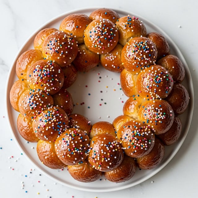 Struffoli: Italian Honey-Glazed Fried Dough Balls with Citrus Zest and Rainbow Sprinkles Recipe
