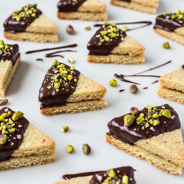 Salted Chocolate Pistachio Shortbread Recipe