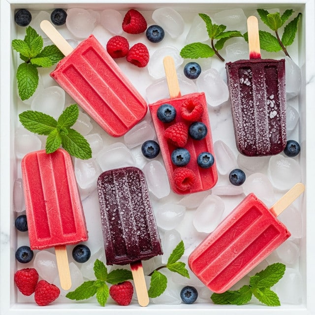 Sugar Free Berry Popsicles with Lemon and Monk Fruit Recipe