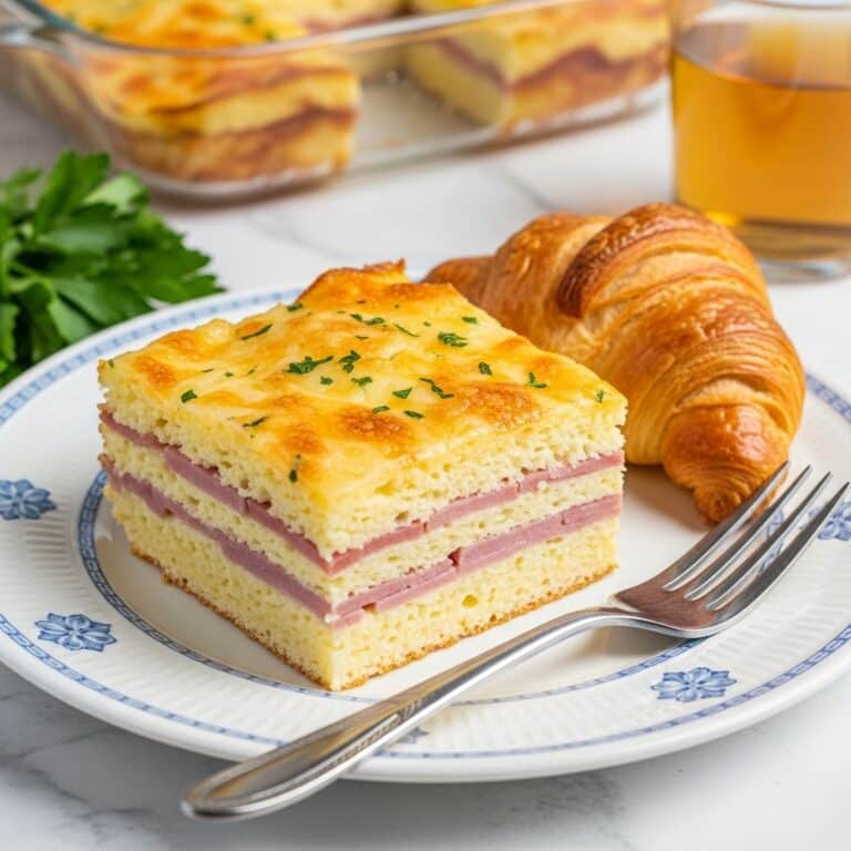 Ham and Cheese Croissant Casserole Recipe