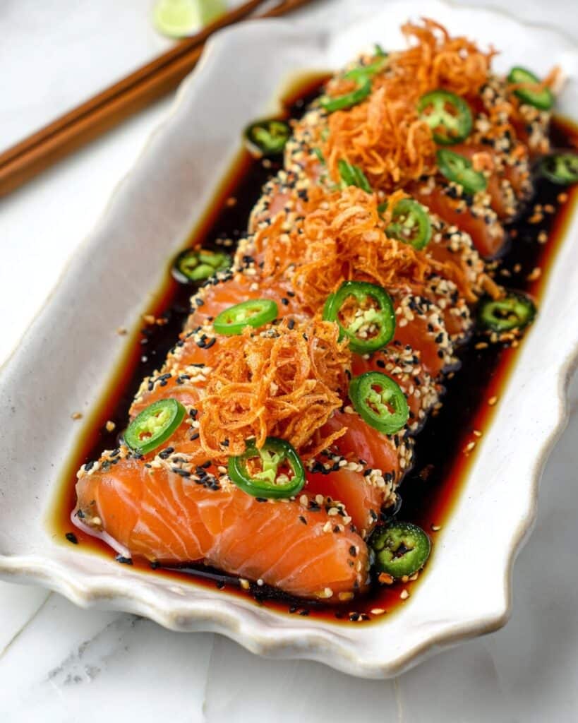 Sesame Crusted Salmon Crudo Recipe