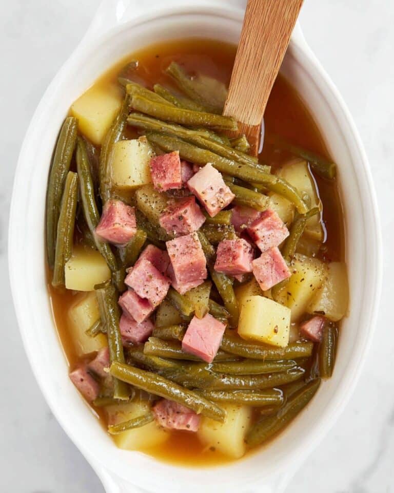 Crockpot Ham, Green Beans, & Potatoes Recipe
