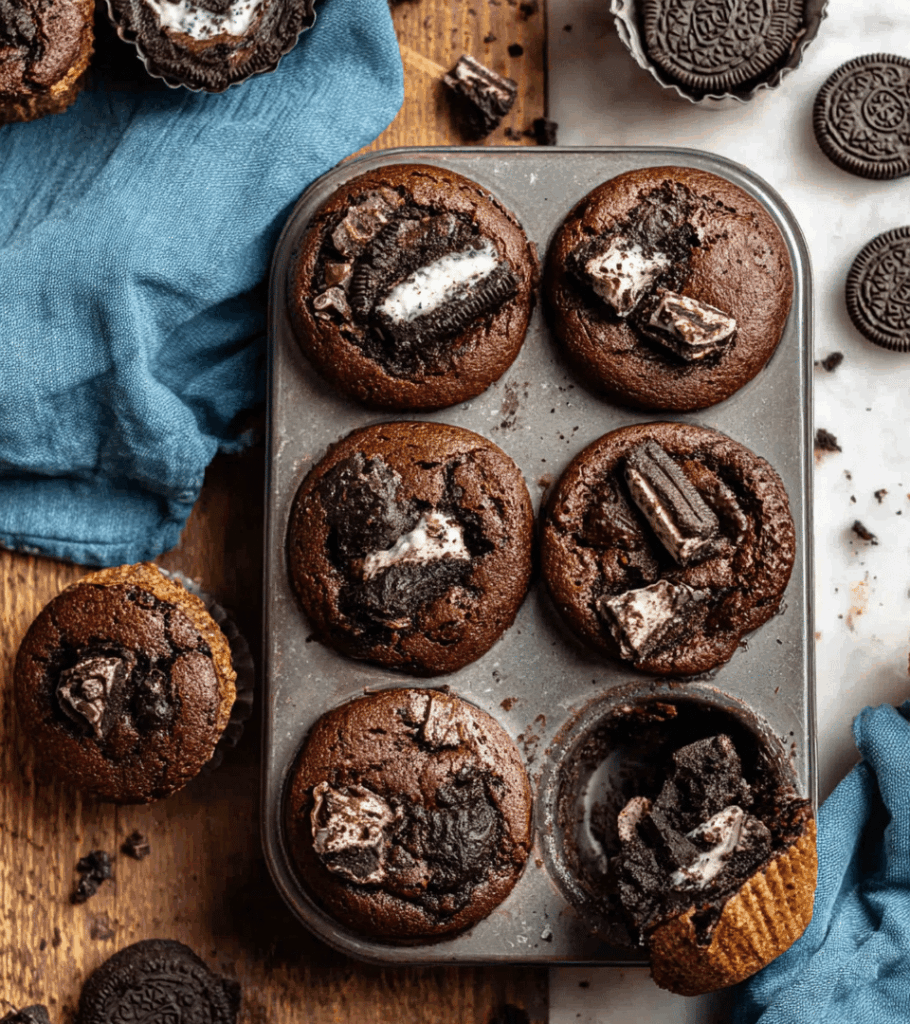Oreo Double Chocolate Chip Muffins Recipe