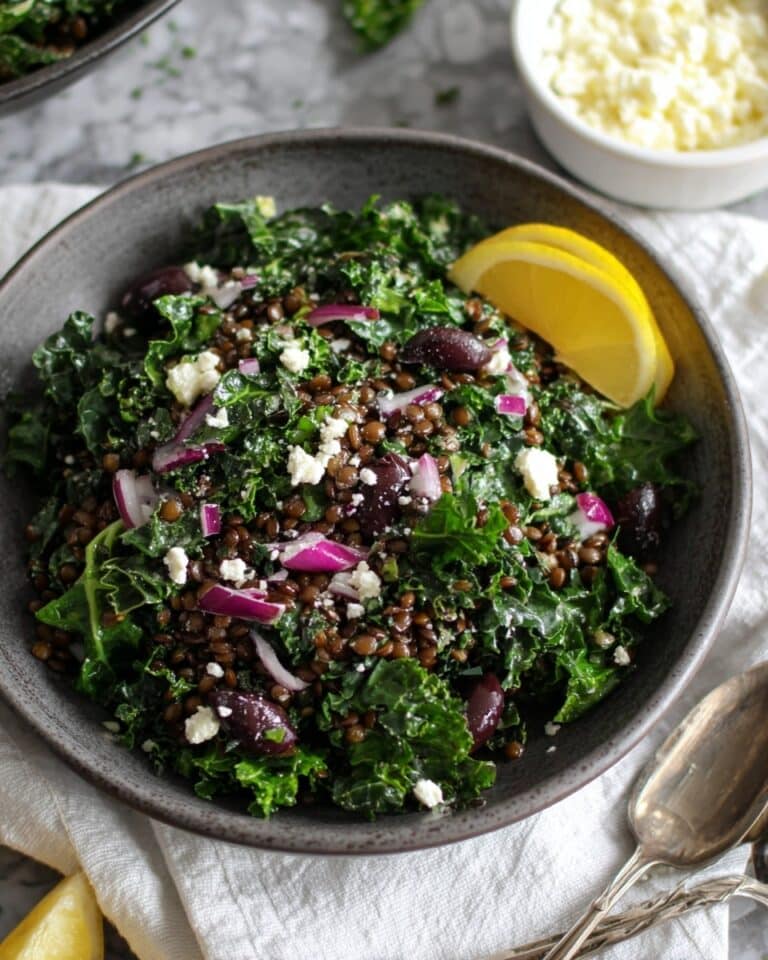 Mediterranean Kale and Lentil Salad Recipe