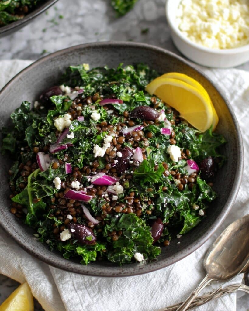 Mediterranean Kale and Lentil Salad Recipe