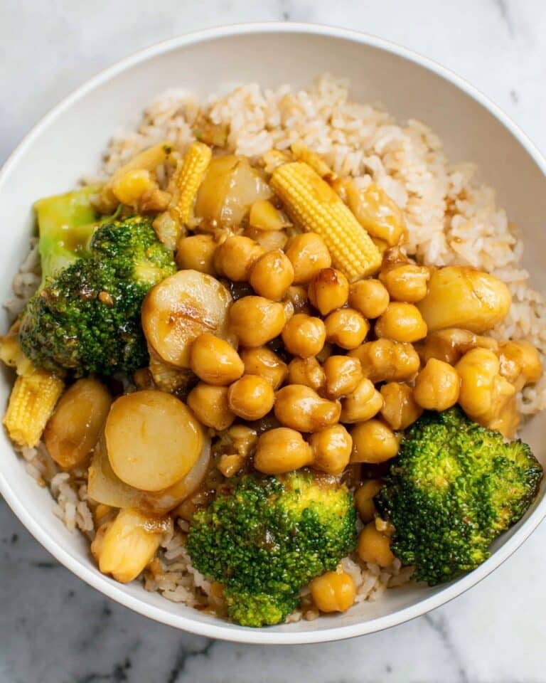 Vegan Chickpea Stirfry Bowl Recipe