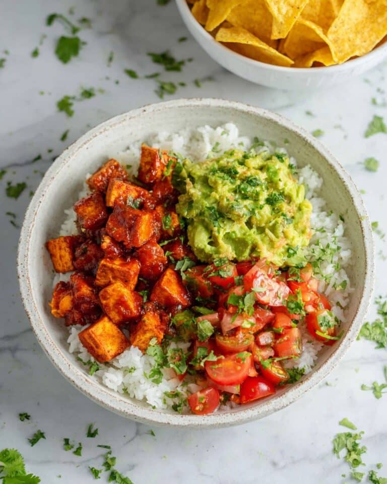 Enchilada Tofu Burrito Bowls Recipe